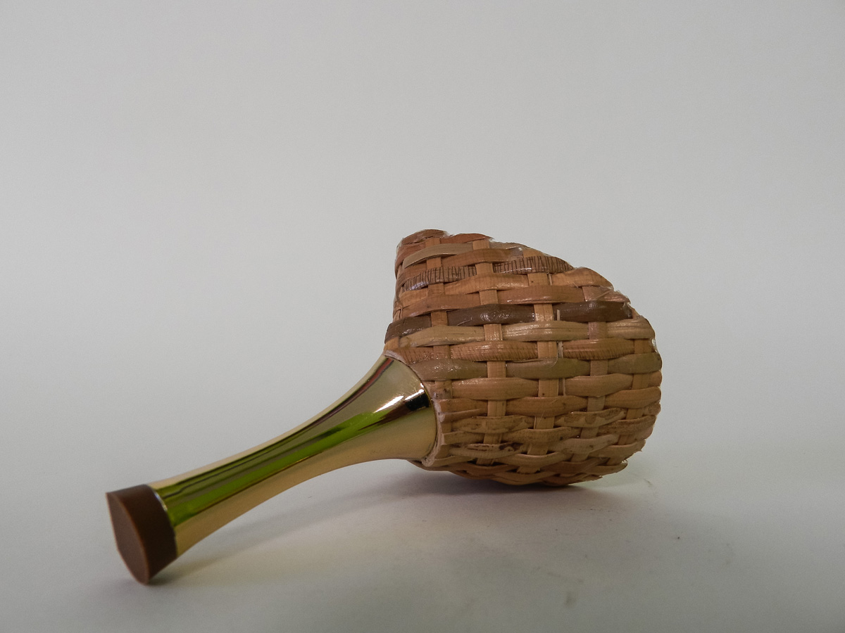 Tacco fasciato bamboo con finale in acciatio cromato